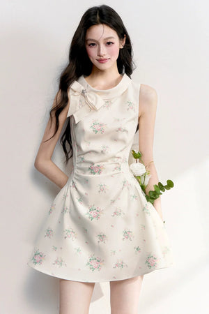 French Retro Bow Dress