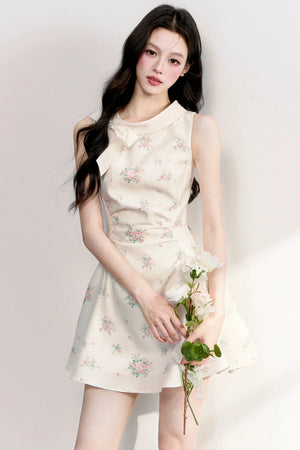 French Retro Bow Dress