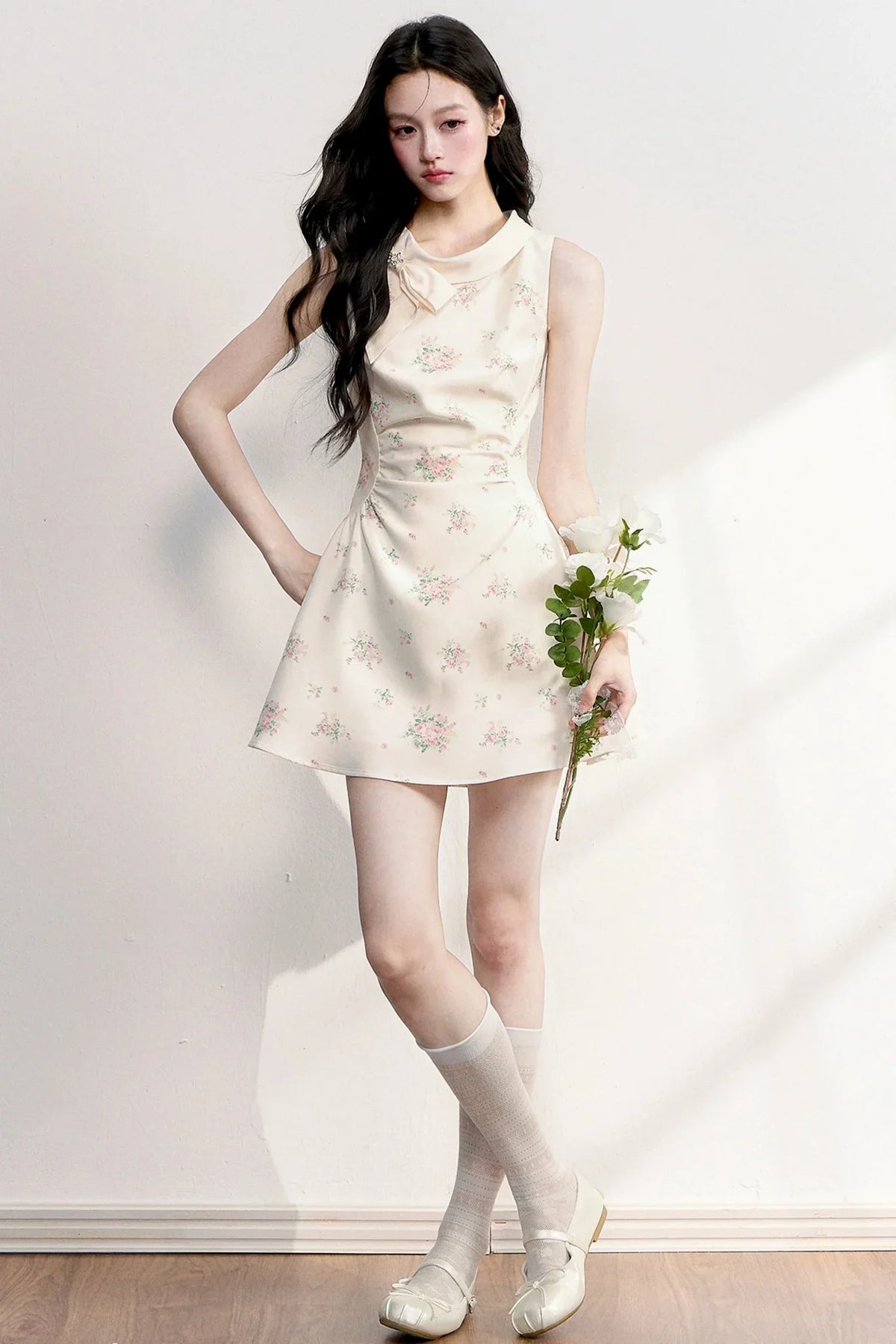 French Retro Bow Dress