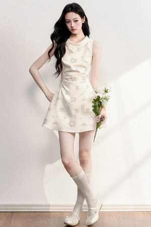 French Retro Bow Dress