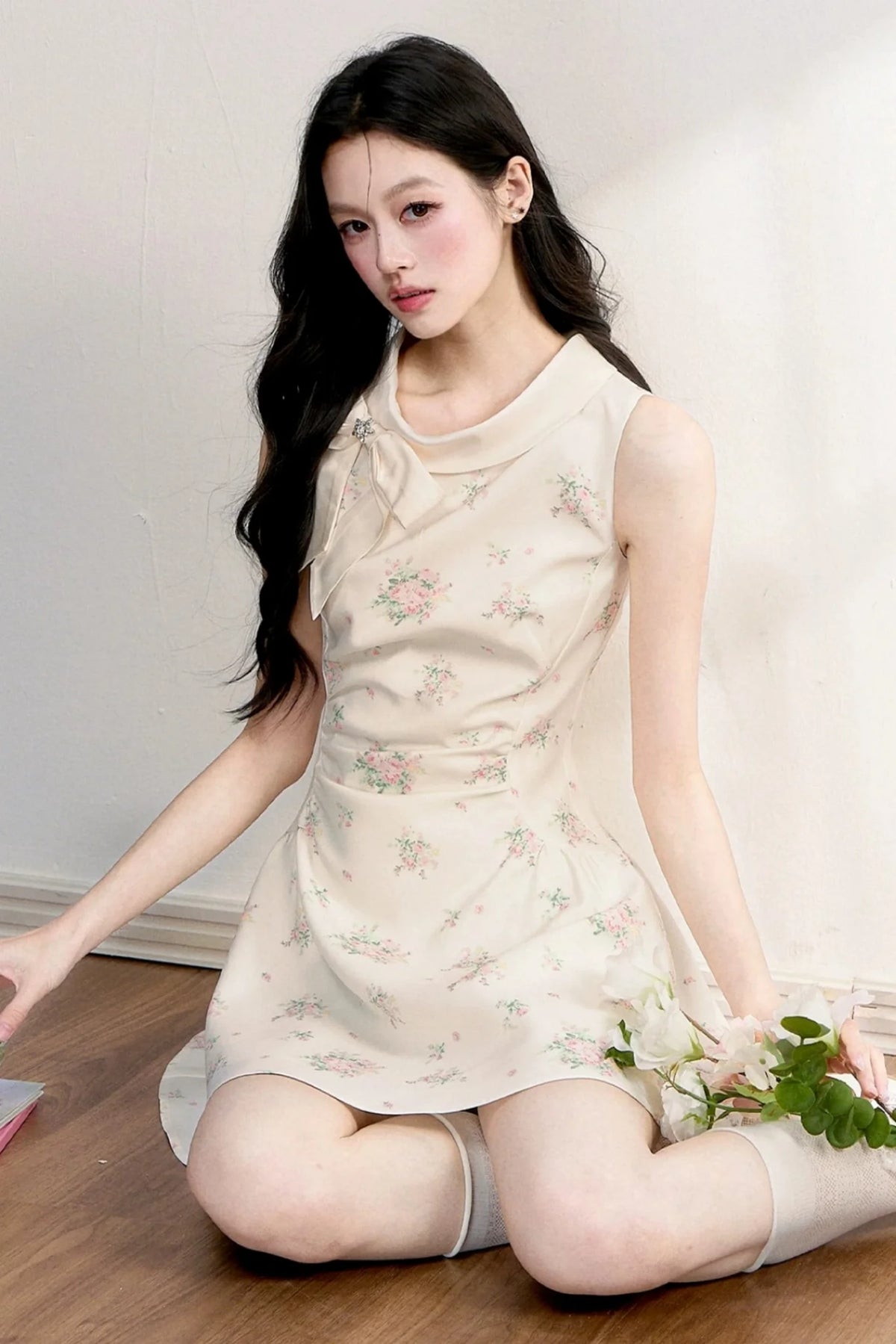 French Retro Bow Dress