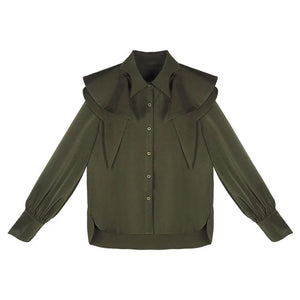 French retro detachable cloak shirt