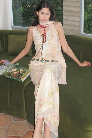 French Retro Lace Patchwork Dress