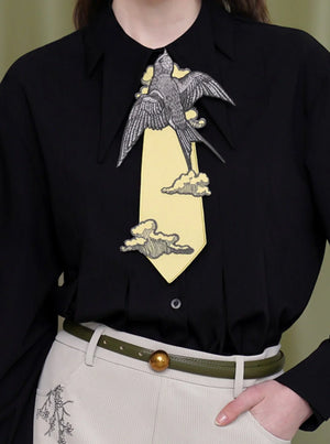 French Retro Niche Design Bow Necktie