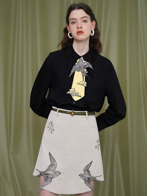 French Retro Niche Design Bow Necktie