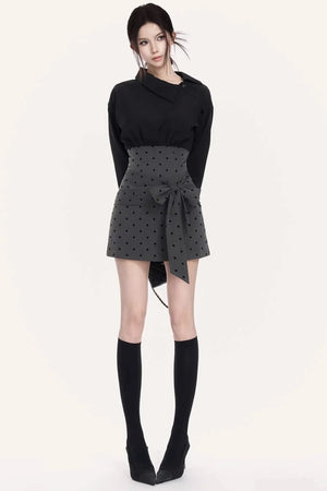 French Retro Polka Dot Dress