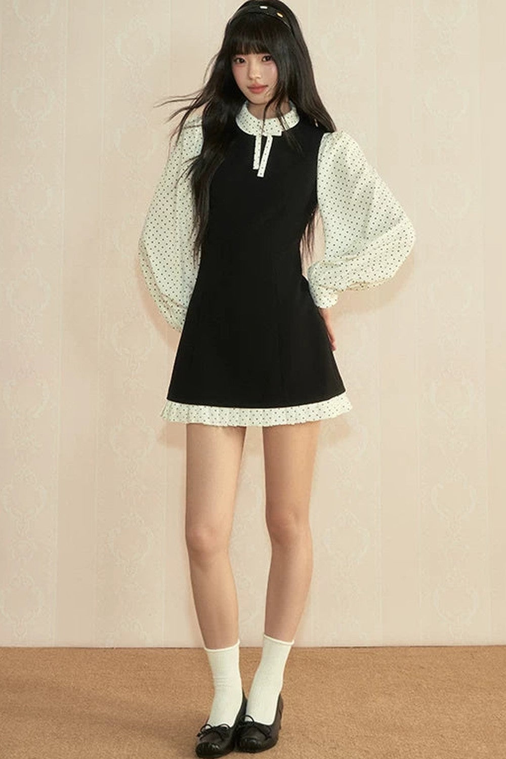 French Retro Polka Dot Dress