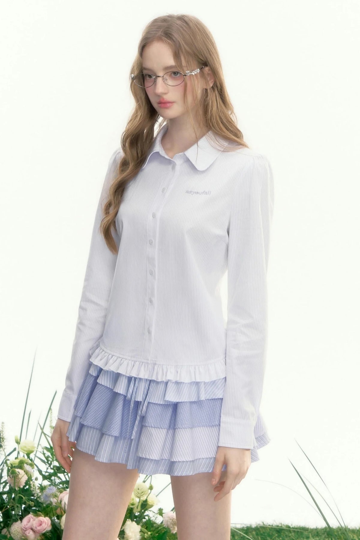 French Retro Striped Long Sleeve Shirt