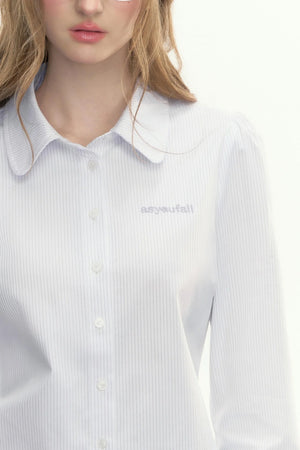 French Retro Striped Long Sleeve Shirt
