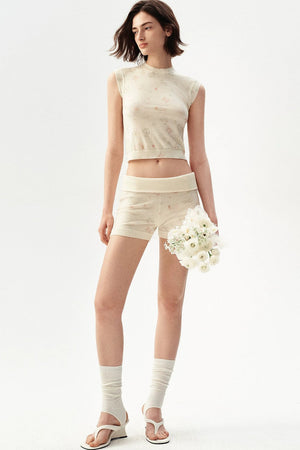 French Retro Wool Shorts