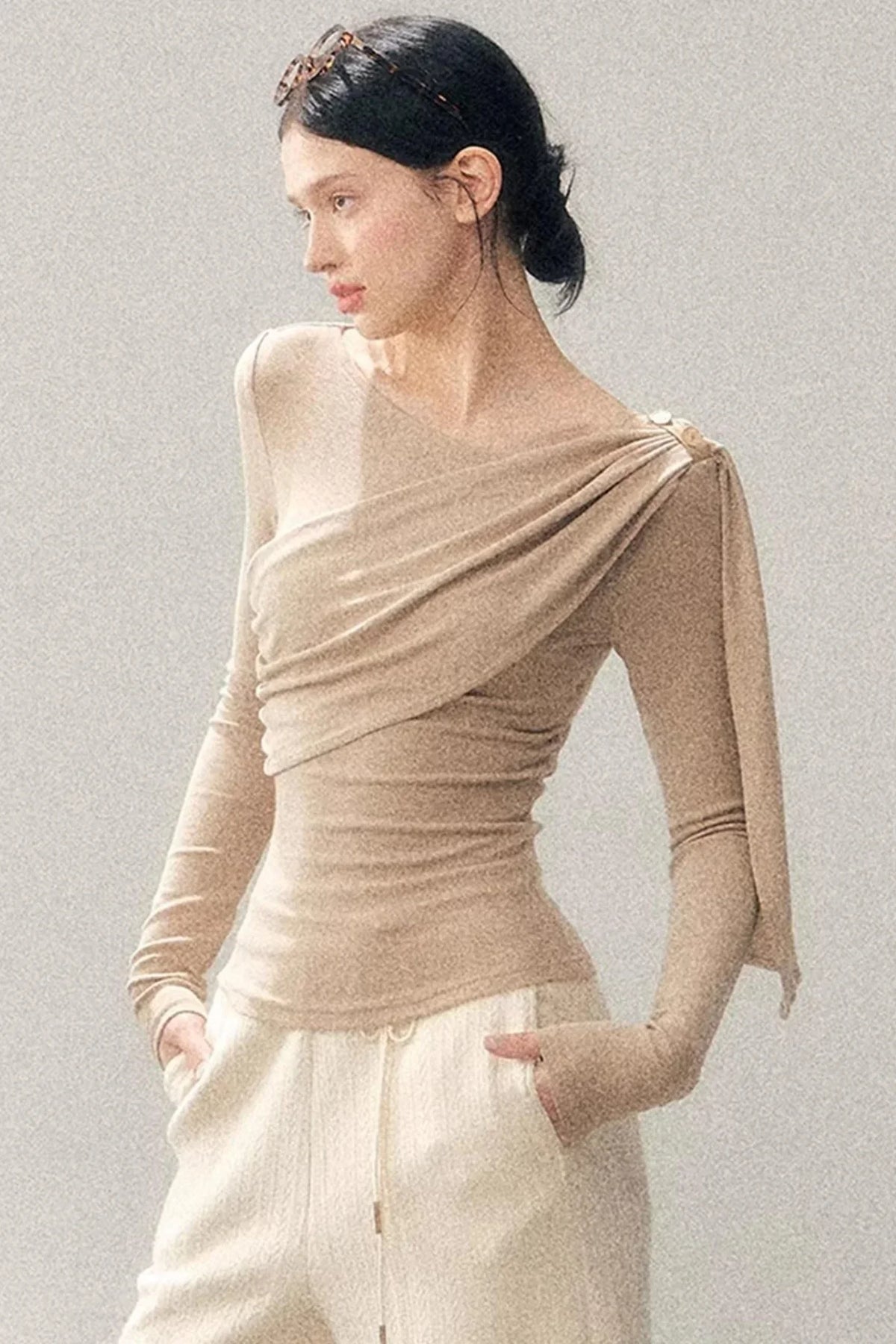 French Ribbon Design Blouse