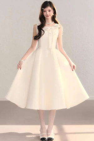 French Satin Bow Dress