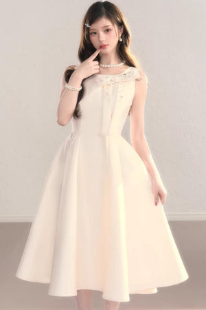 French Satin Bow Dress