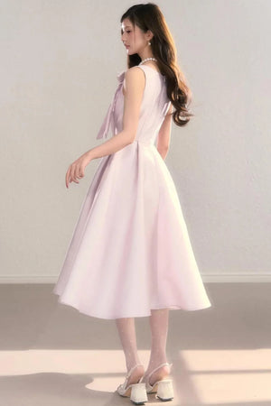 French Satin Bow Dress