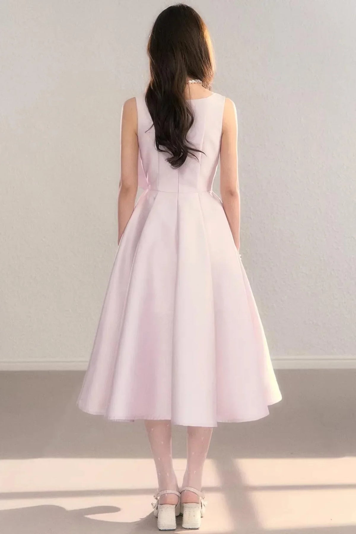 French Satin Bow Dress