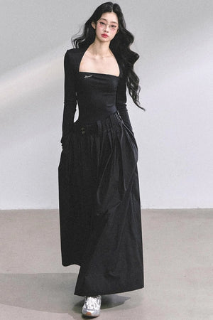 French Slimming Long Dress