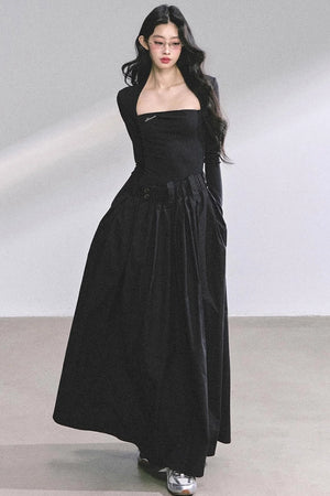 French Slimming Long Dress