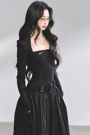 French Slimming Long Dress