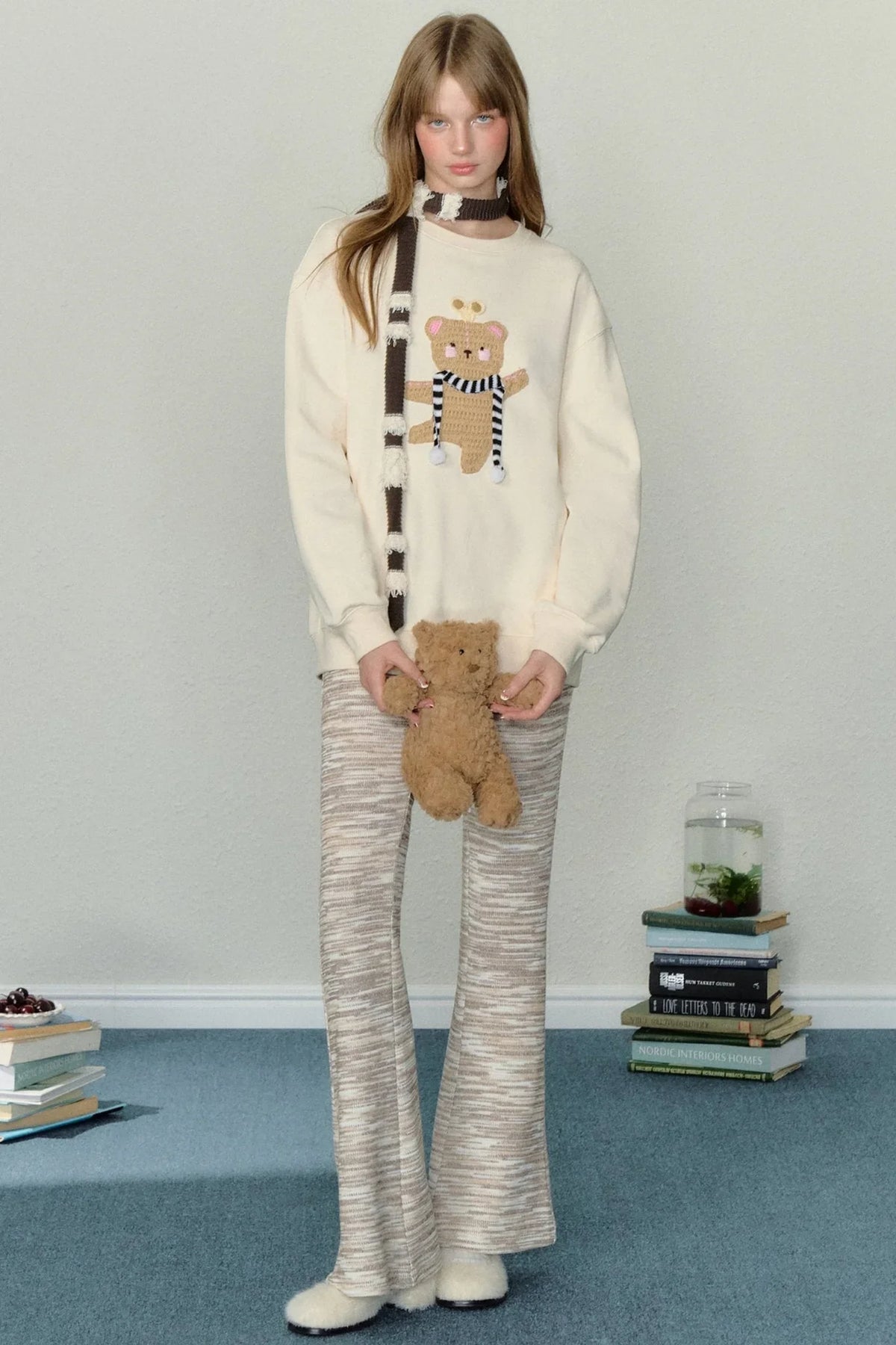 French Slouchy Round Neck Sweatshirt