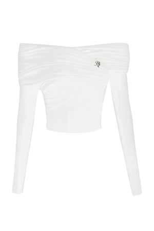 French Straight Shoulder Slim Top