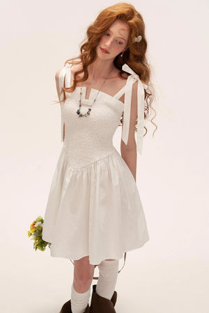 French Striped Bow Sundress