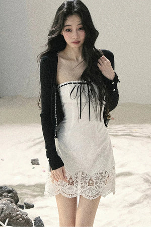 French Style Lace Bodycon Dress