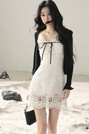 French Style Lace Bodycon Dress