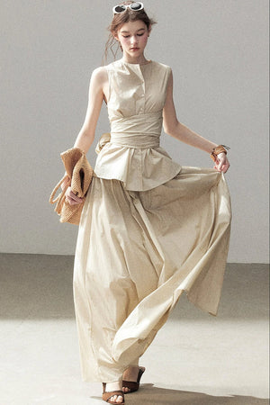 French Style Lazy Top and Skirt Set-Up