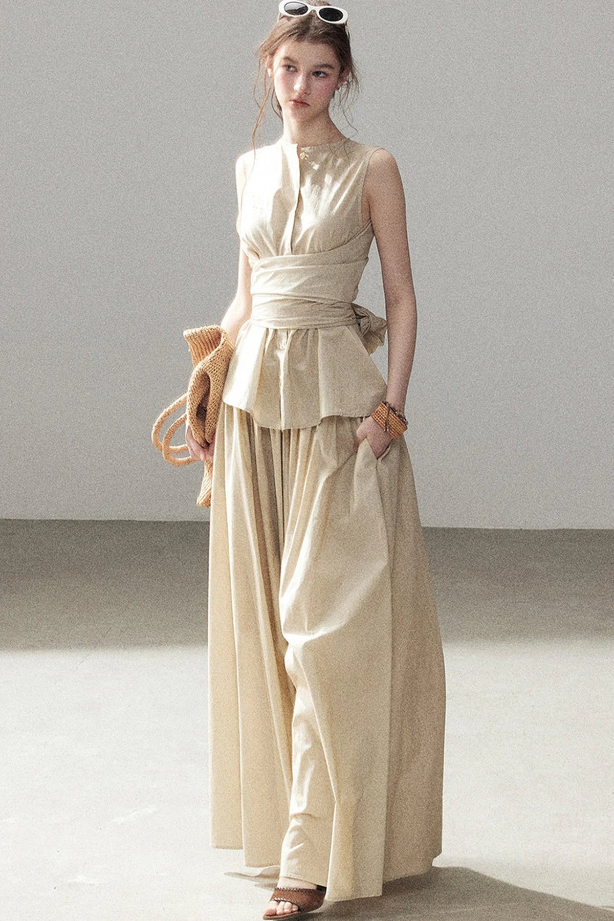 French Style Lazy Top and Skirt Set-Up