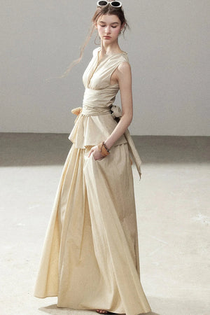 French Style Lazy Top and Skirt Set-Up