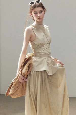 French Style Lazy Top and Skirt Set-Up