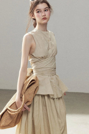 French Style Lazy Top and Skirt Set-Up