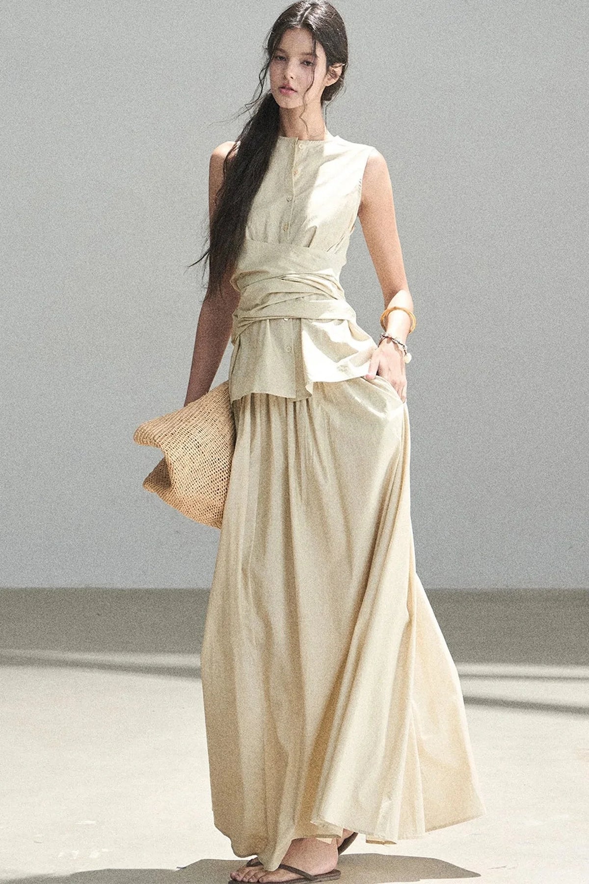 French Style Lazy Top and Skirt Set-Up