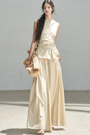 French Style Lazy Top and Skirt Set-Up