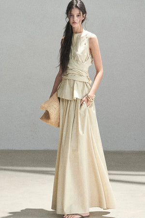 French Style Lazy Top and Skirt Set-Up