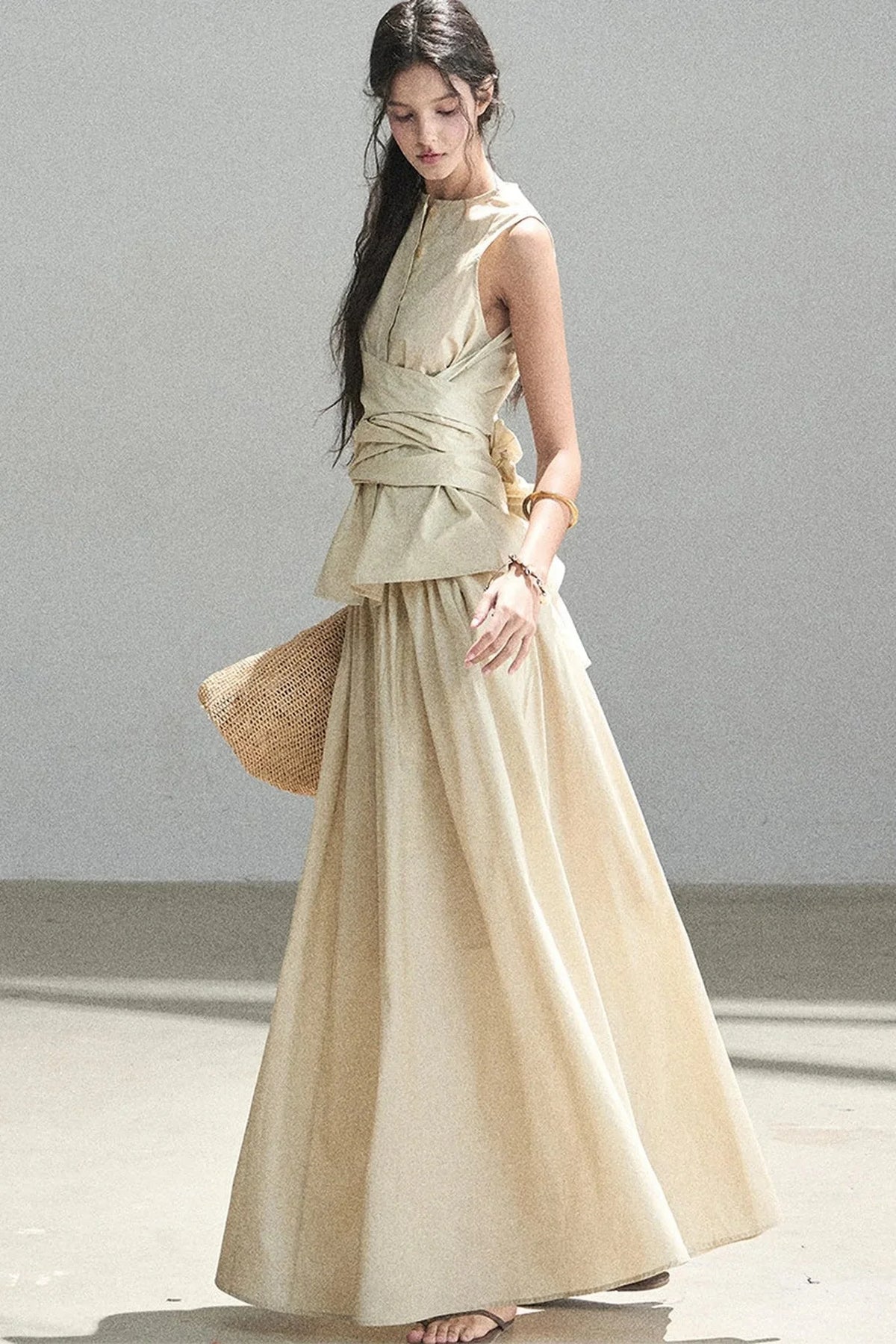 French Style Lazy Top and Skirt Set-Up