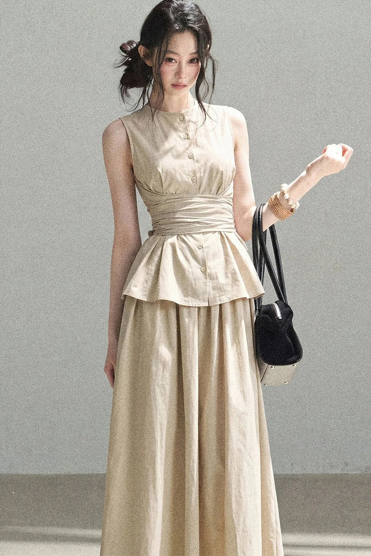 French Style Lazy Top and Skirt Set-Up