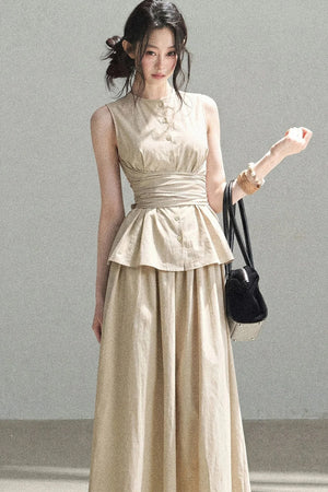 French Style Lazy Top and Skirt Set-Up
