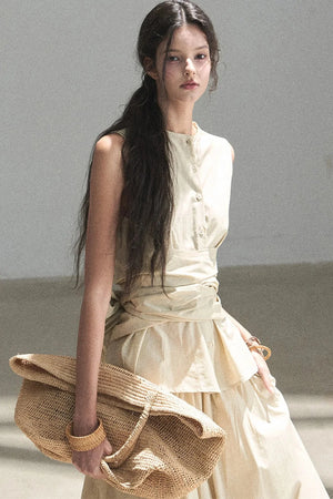 French Style Lazy Top and Skirt Set-Up
