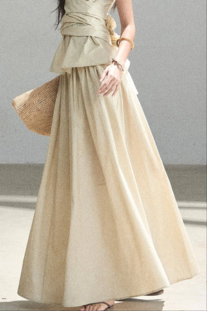French Style Lazy Top and Skirt Set-Up