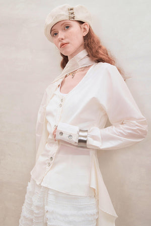 French Style Waist Cinched Shirt Set-Up