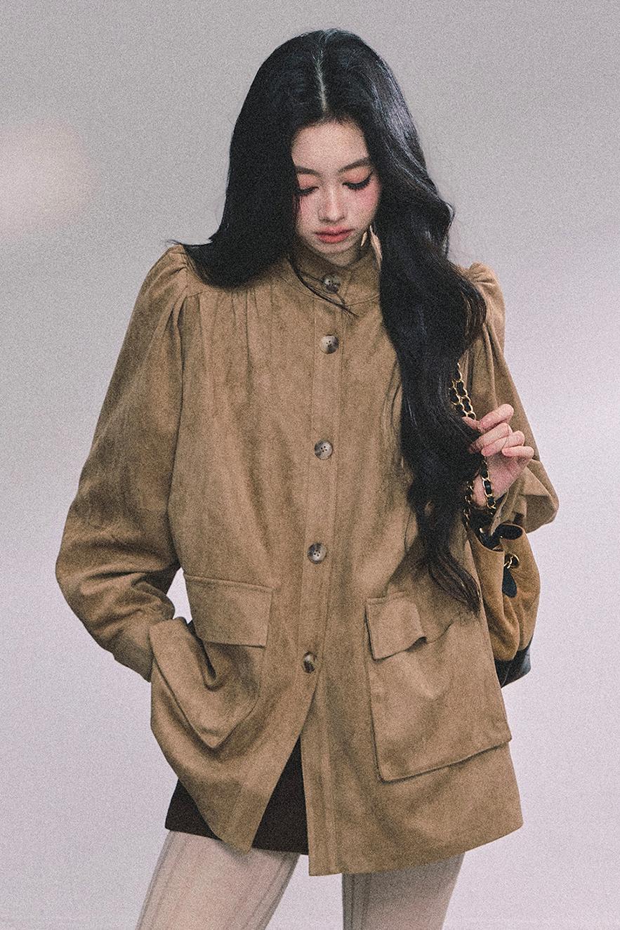 French Suede Blazer