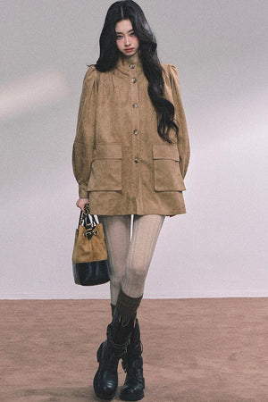 French Suede Blazer