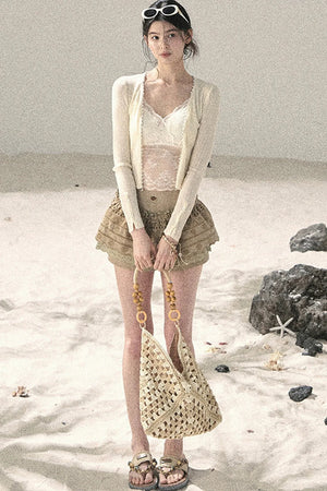 French Sun Protection Knit Cardigan Set-Up
