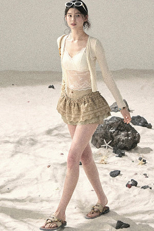 French Sun Protection Knit Cardigan Set-Up
