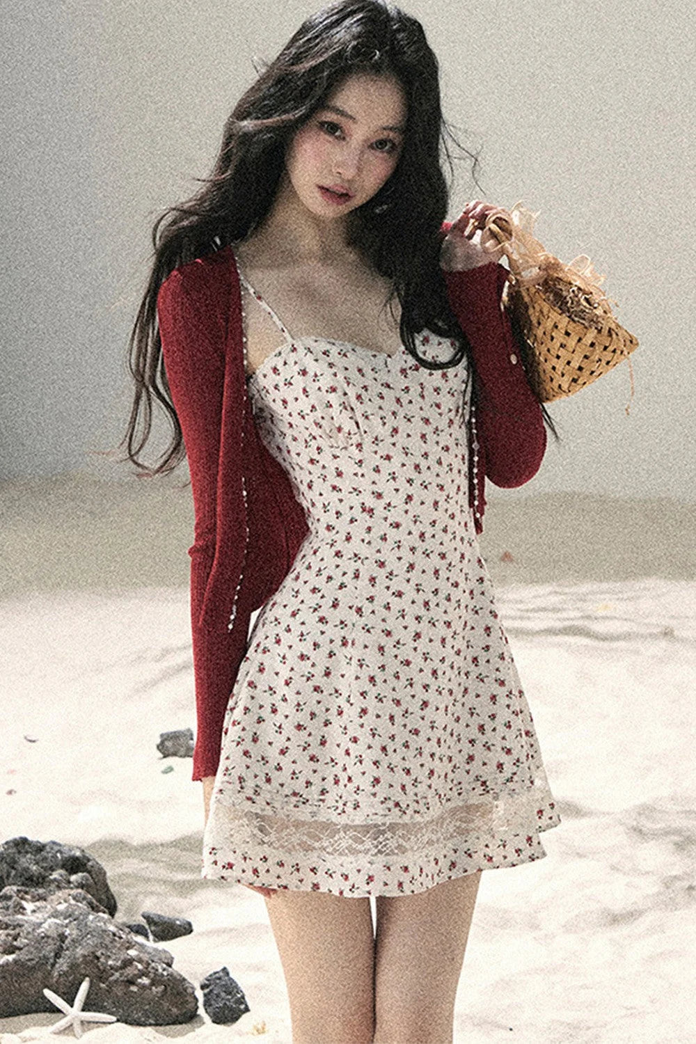 French Sun Protection Knit Cardigan Set-Up