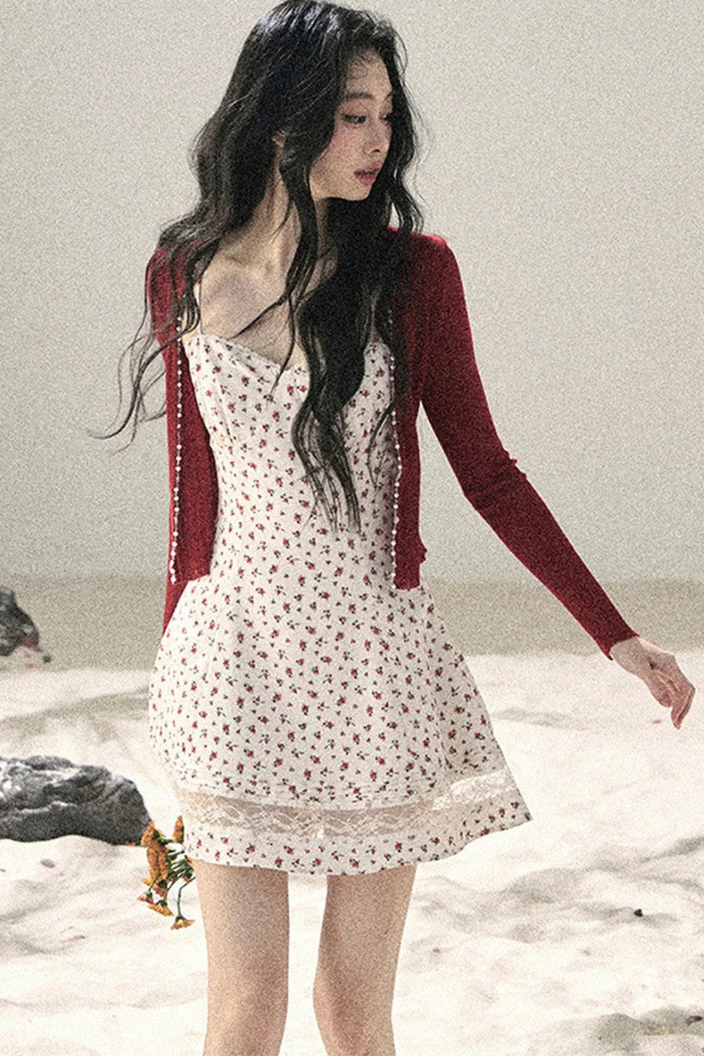 French Sun Protection Knit Cardigan Set-Up