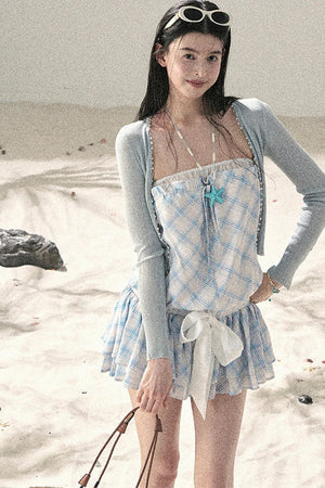 French Sun Protection Knit Cardigan Set-Up
