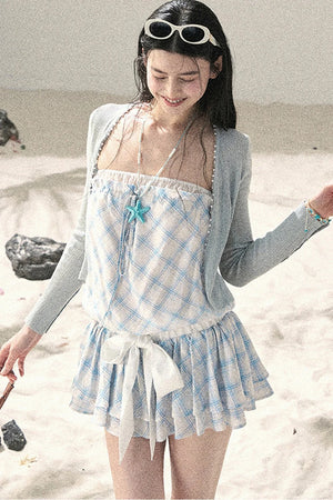 French Sun Protection Knit Cardigan Set-Up