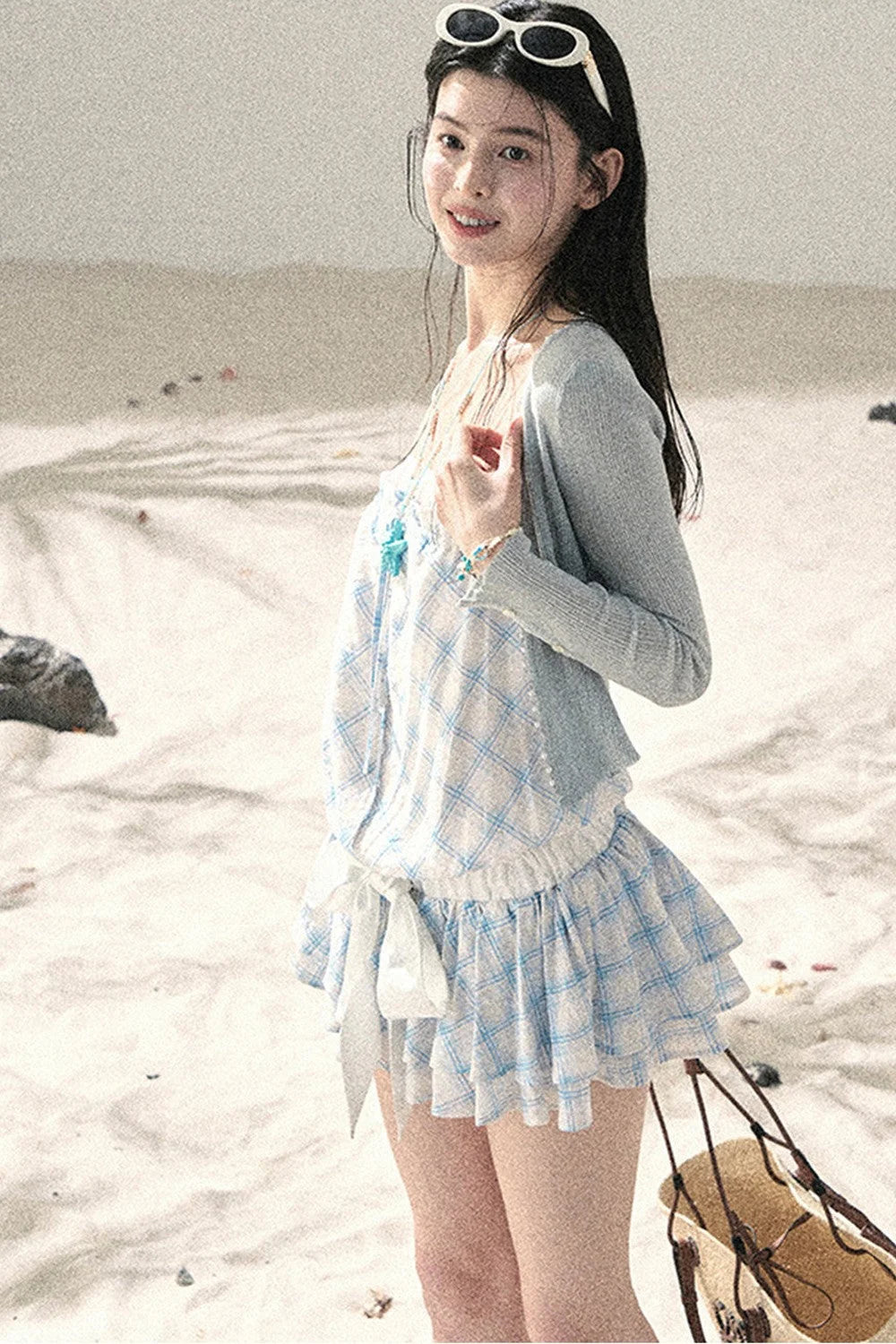 French Sun Protection Knit Cardigan Set-Up